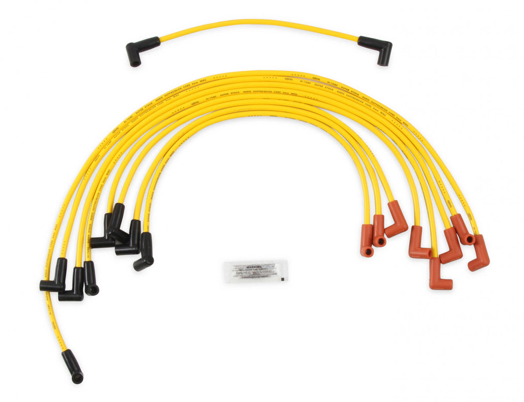 ACCEL Spark Plug Wire Set - 8mm - Yellow with HEI Stock Style Boots - eliteracefab.com