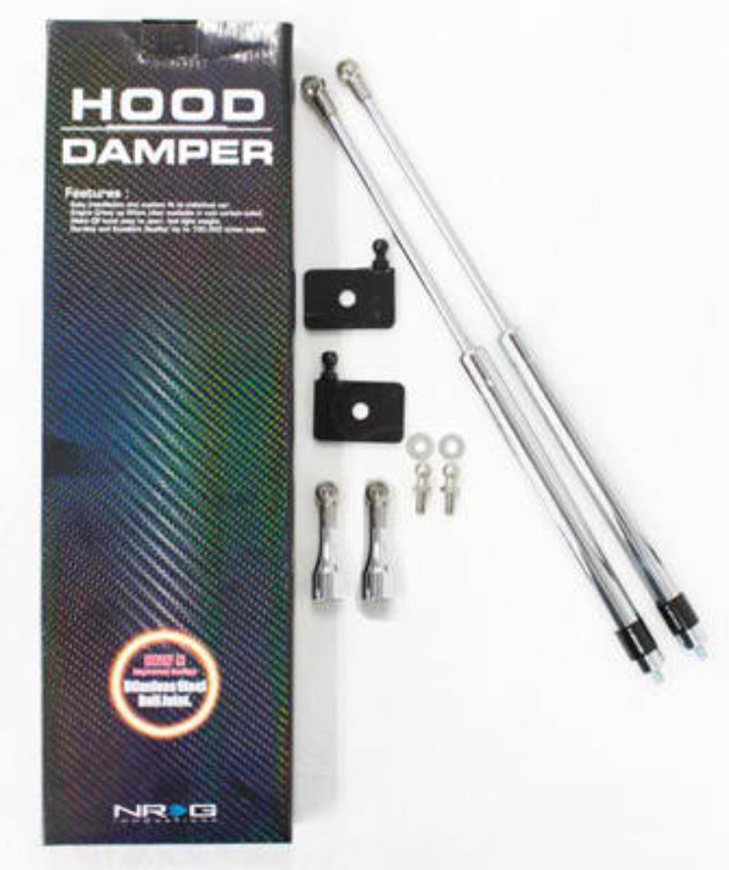 NRG Hood Damper Kit Polished Honda Civic 1996-2000 - eliteracefab.com