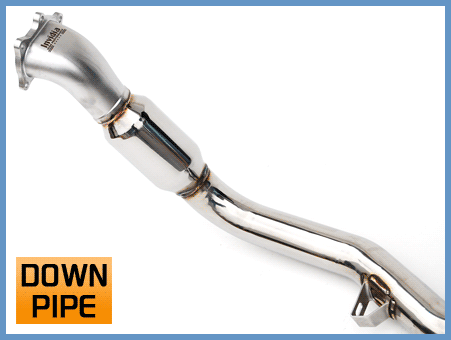 Invidia 02-07 WRX/STi Polished Divorced Waste Gate Downpipe with High Flow Cat - eliteracefab.com