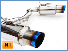 Load image into Gallery viewer, Invidia 08-11 STi Hatch / 11 WRX Hatch Dual N1 Single Layer Titanium Tipped Cat-back Exhaust - eliteracefab.com