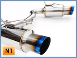 Invidia 08-11 STi Hatch / 11 WRX Hatch Dual N1 Single Layer Titanium Tipped Cat-back Exhaust