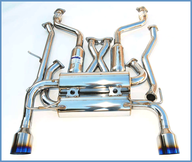 Invidia 09+ FX35 2/4WD Gemini Single Layer Titanium Tip Cat-back Exhaust - eliteracefab.com