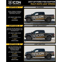 Load image into Gallery viewer, ICON 2017+ Ford Raptor Multi Rate Leaf Spring Kit - eliteracefab.com