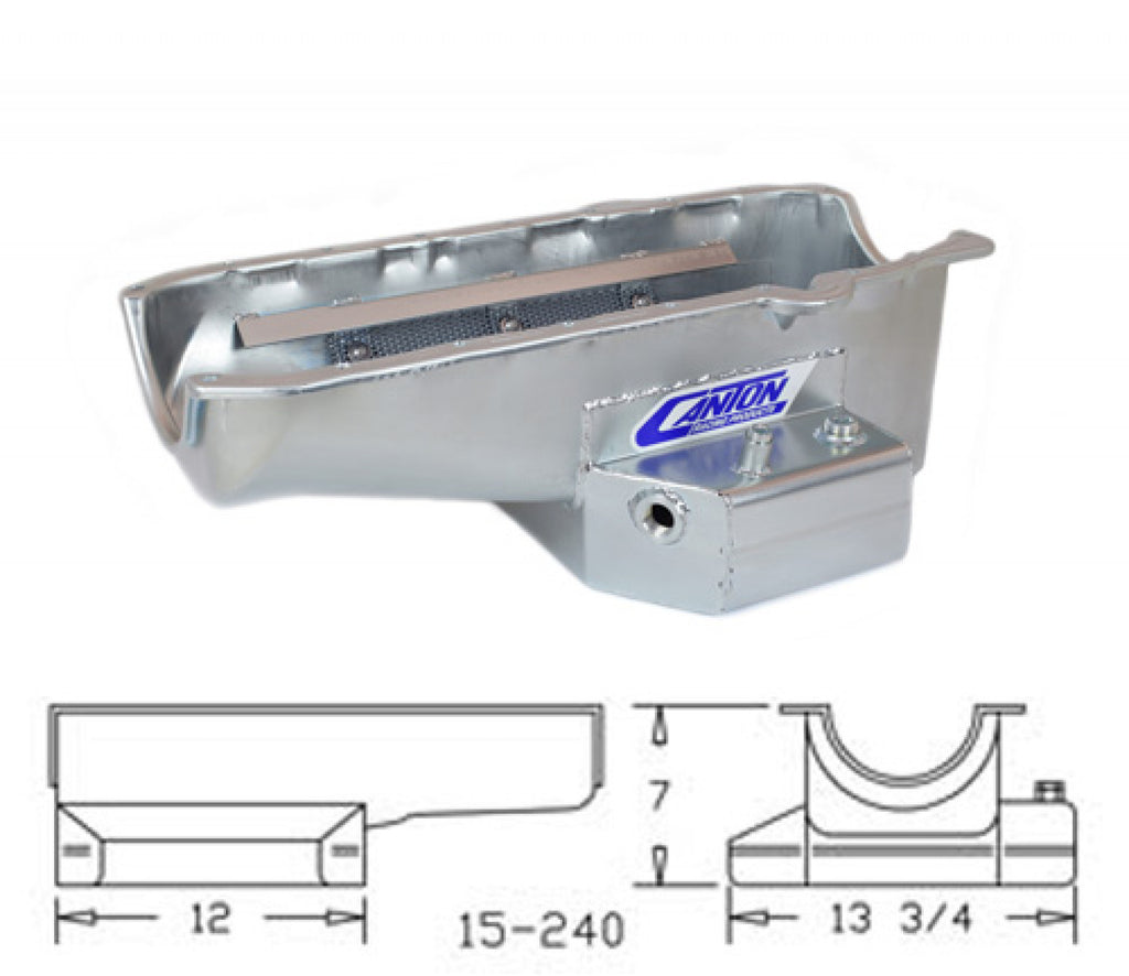 Canton 15-240 Oil Pan Small Block Chevy Corvette Pre-1980 Road Race Pan - eliteracefab.com