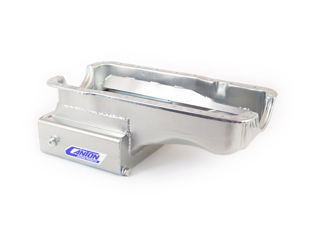 Canton 15-630S Oil Pan Ford 289-302 Front Sump Road Race 14 GA 12" Wide Sump Pan - eliteracefab.com