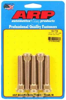 ARP 12mm x 1.5 Wheel Stud Kit - 2.500, .509 Knurl, Press-In, Right Hand Thread, Set of 5 - eliteracefab.com