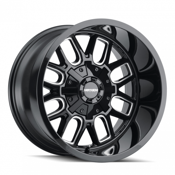 Mayhem 8107 Cogent 20x9 / 6x135 BP / 13mm Offset / 106mm Hub Black w/ Milled Spokes Wheel Mayhem