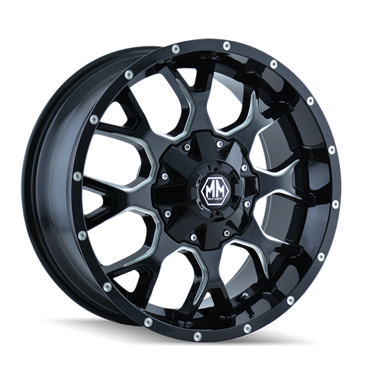 Mayhem 8304 Delta 17x9 / 5x127 BP / -12mm Offset / 78.1mm Hub Matte Black Wheel