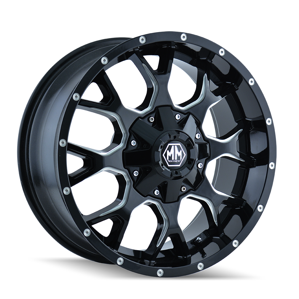 Mayhem 8304 Delta 17x9 / 5x127 BP / -12mm Offset / 78.1mm Hub Matte Black Wheel