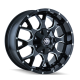 Mayhem 8304 Delta 17x9 / 5x127 BP / -12mm Offset / 78.1mm Hub Matte Black Wheel