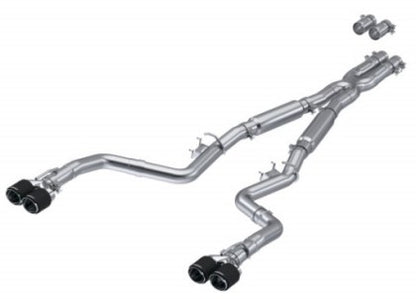 MBRP 17-21 Dodge Challenger 5.7L/6.2L/6.4L Carbon Fiber Quad Tip T304 Catback Exhaust - eliteracefab.com