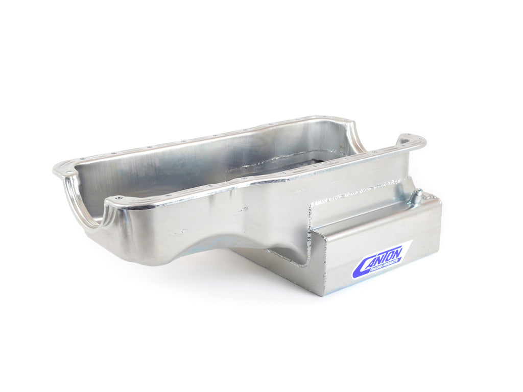 Canton 15-630S Oil Pan Ford 289-302 Front Sump Road Race 14 GA 12" Wide Sump Pan - eliteracefab.com