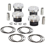 MANLEY 636000CE-4 Piston Kit Set (Ford 2.0L Eco Boost 87.5mm STD Size Bore 9.3:1 Dish Extreme Duty)