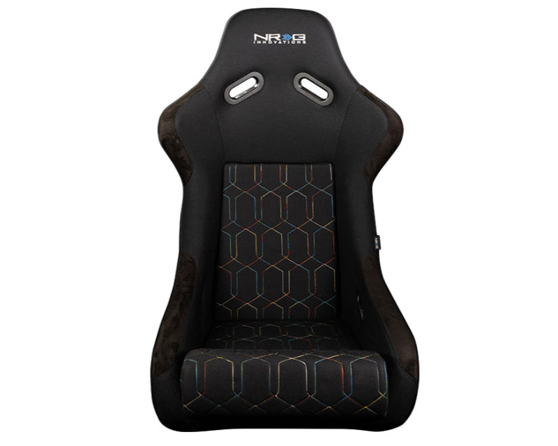 NRG FRP Bucket Seat Cushion Multi Color Geometric - eliteracefab.com