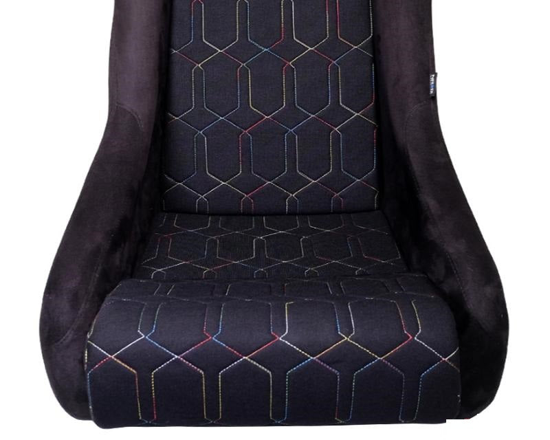 NRG FRP Bucket Seat Cushion Multi Color Geometric - eliteracefab.com