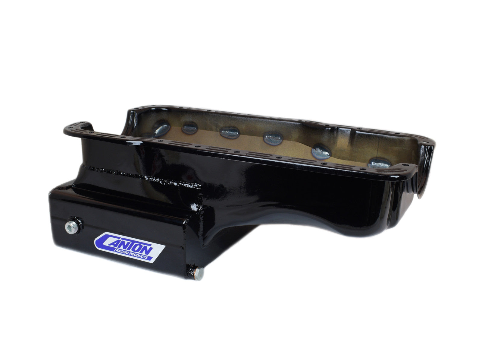 Canton 15-630SBLK Oil Pan Ford 289-302 Front Sump Road Race 14 GA 12" Wide Sump - eliteracefab.com