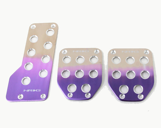 NRG Purple Titanium Fade Automatic Aluminum Sport Pedal Universal - eliteracefab.com