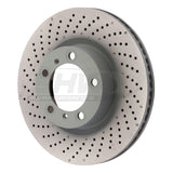 SHW 09-16 Porsche 911 Carrera 3.4L w/o Ceramic Brake Left Front Drilled-Dimpled MB Brake Rotor