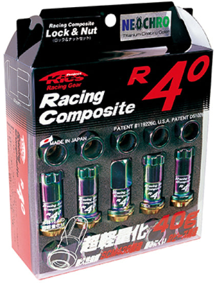 Project Kics 12x1.50 R40 Lug Nuts - Neo Chrome (16+4 Locks) - eliteracefab.com