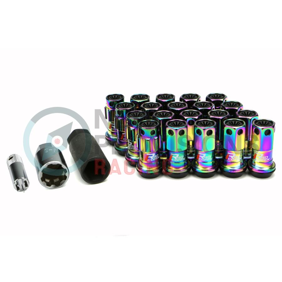 Project Kics 12x1.25 R40 Lug Nuts - Neo Chrome (16+4 Locks) - eliteracefab.com