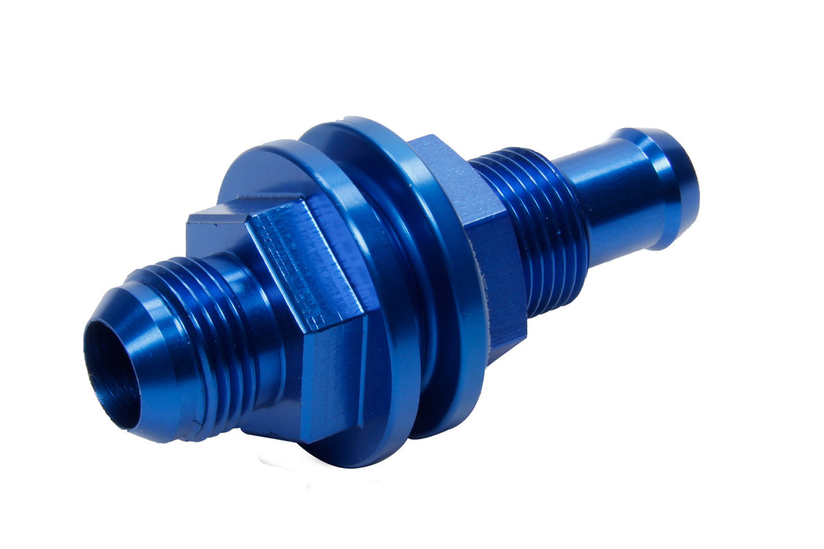 Vibrant Bulkhead Fuel Cell Adapter -8AN Male Flare x 1/2in Barb - eliteracefab.com