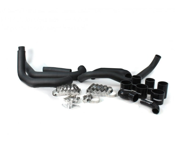 Perrin 02-07 WRX/STi FMIC Black Boost Tubes w/ Black Silicone - eliteracefab.com