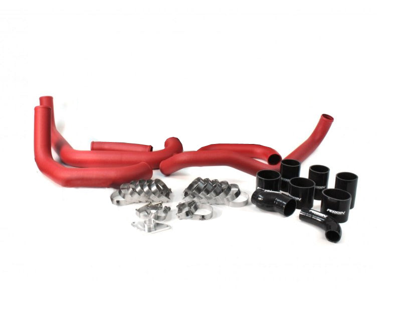 Perrin 02-07 WRX/STi FMIC Red Boost Tubes w/ Black Silicone - eliteracefab.com