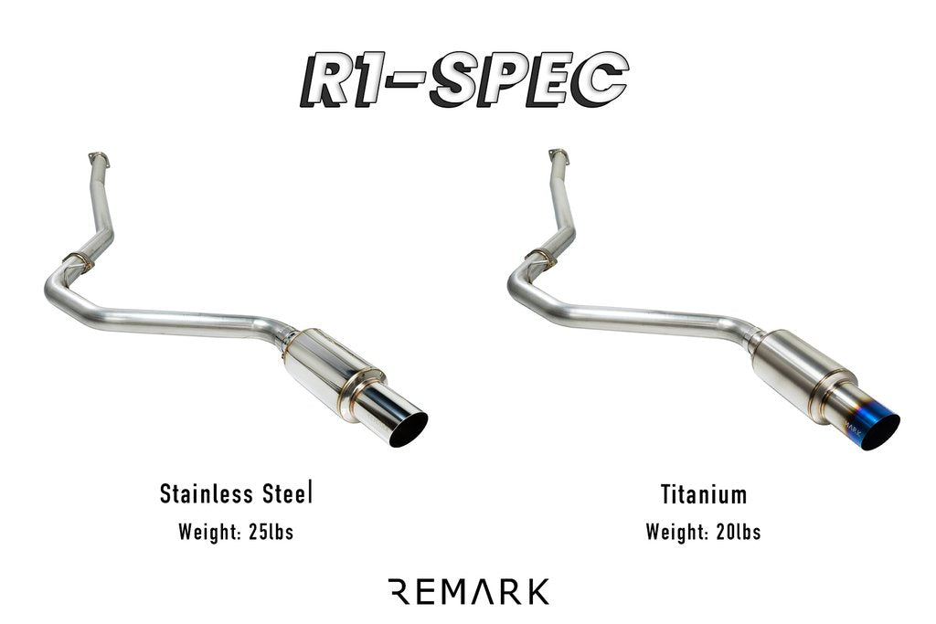 Remark 2015+ Subaru WRX/STI (VA) R1-Spec Single-Exit Cat-Back Exhaust w/ Stainless Steel Muffler - eliteracefab.com