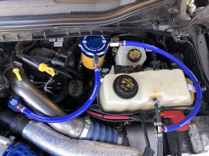 Sinister Diesel 2017+ Ford Powerstroke 6.7L (Engine Mount) Coolant Filtration System - eliteracefab.com