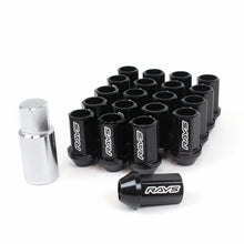 Load image into Gallery viewer, Rays Dura-Nut L42 Straight Type 14x1.50 Lug Nut Set 16 Lug 4 Lock Set - Black