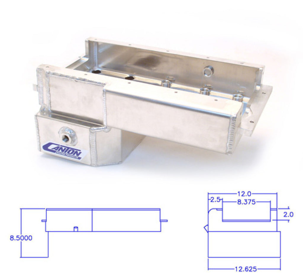 Canton 15-284A Oil Pan Dart LS Next Rear Sump Road Race Pan - eliteracefab.com