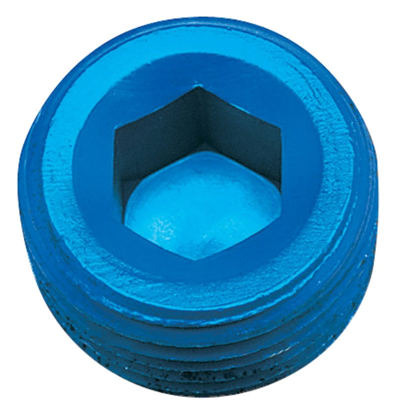 Russell 1/2 in NPT Allen Socket Pipe Plug Blue - 662060