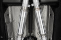 3" Dual Rear Cat-Back, Dodge Challenger 5.7L HEMI 2015-2016, Aluminized Steel, Quad Tips (Street Version) - eliteracefab.com