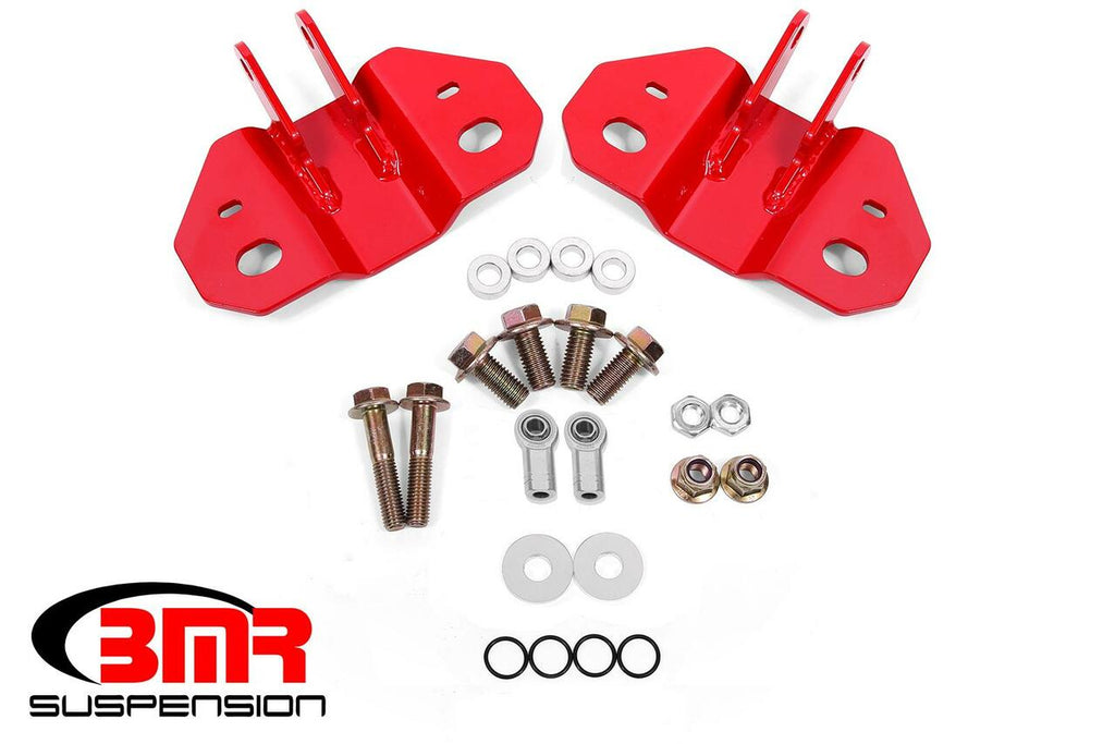 BMR REAR UPPER SHOCK MOUNTS RED (2015+ MUSTANG) - eliteracefab.com