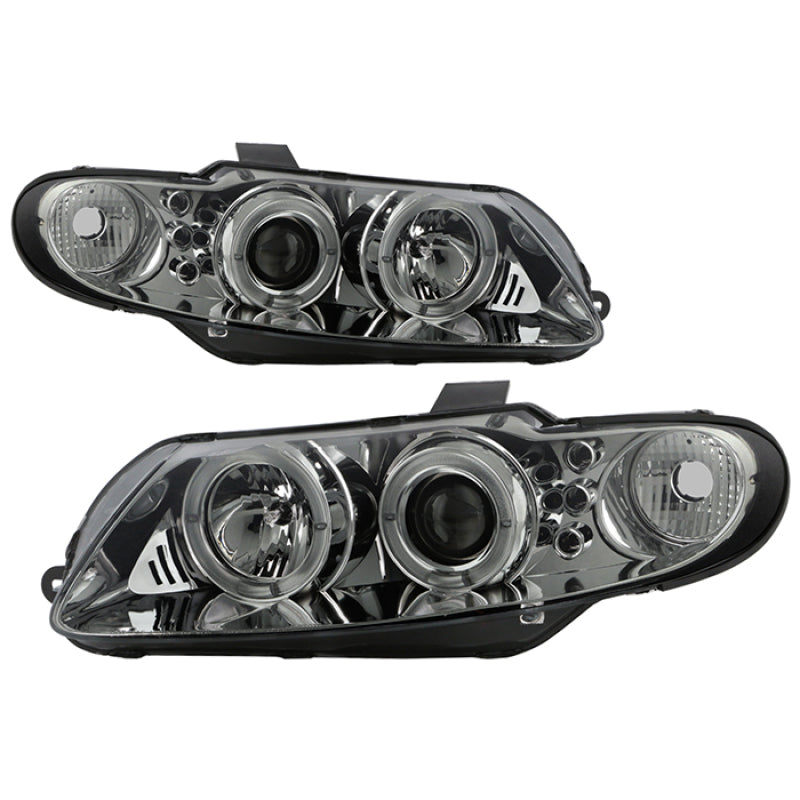 Spyder Pontiac GTO 04-06 Projector Headlights LED Halo LED Smoke High H1 Low H1 PRO-YD-PGTO04-HL-SM - eliteracefab.com