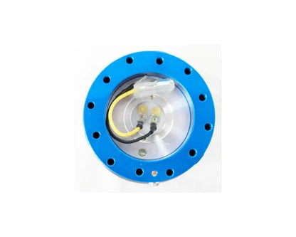NRG Quick Release Gen 2.0 Blue Body Titanium Chrome Ring - eliteracefab.com