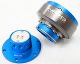 NRG Quick Release Gen 2.0 Blue Body Titanium Chrome Ring - SRK-200BL