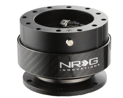 NRG Quick Release Gen 2.0 Black Body Black Carbon Fiber Ring - eliteracefab.com