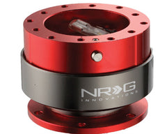 NRG Quick Release Gen 2.0 Red Body Titanium Chrome Ring - eliteracefab.com
