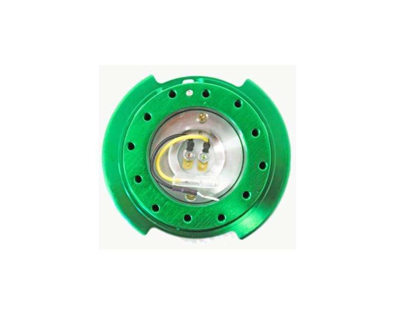 NRG Quick Release Gen 2.5 Green Body Titanium Chrome Ring - eliteracefab.com