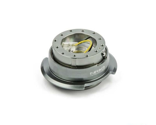 NRG Quick Release Gen 2.8 Black Body Gun Metal Ring - eliteracefab.com