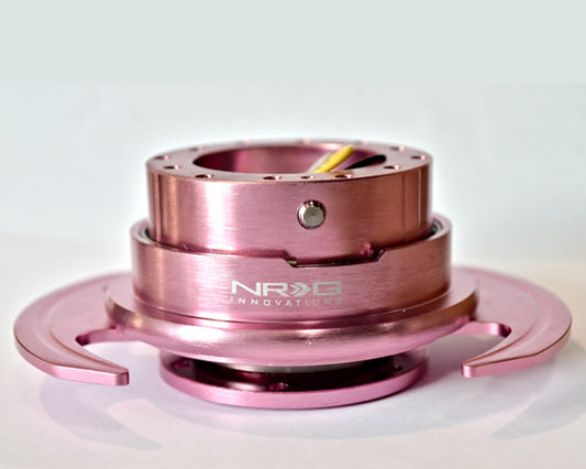 NRG Quick Release Gen 3.0 Pink Body Pink Ring with Handles - eliteracefab.com