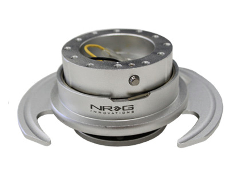 NRG Quick Release Gen 3.0 Silver Body Silver Ring With Handles - eliteracefab.com