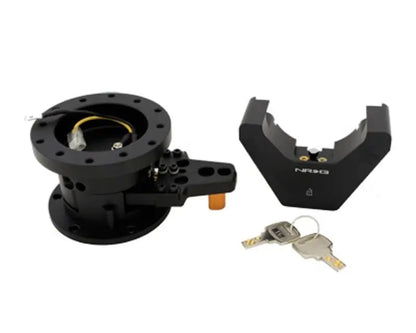 NRG Black Steering Wheel Quick Tilt System with Lock Universal - eliteracefab.com