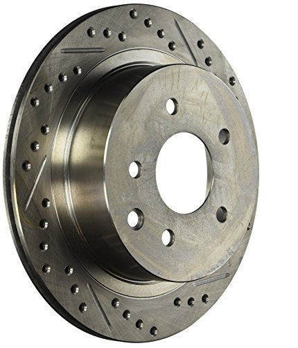 StopTech Select Sport Nissan Slotted and Drilled Left Rear Rotor - eliteracefab.com