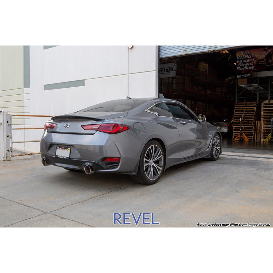 Revel Medallion Touring-S Catback Exhaust - Dual Muffler / Axle Back 2017 Infiniti Q60 3.0t RWD - eliteracefab.com