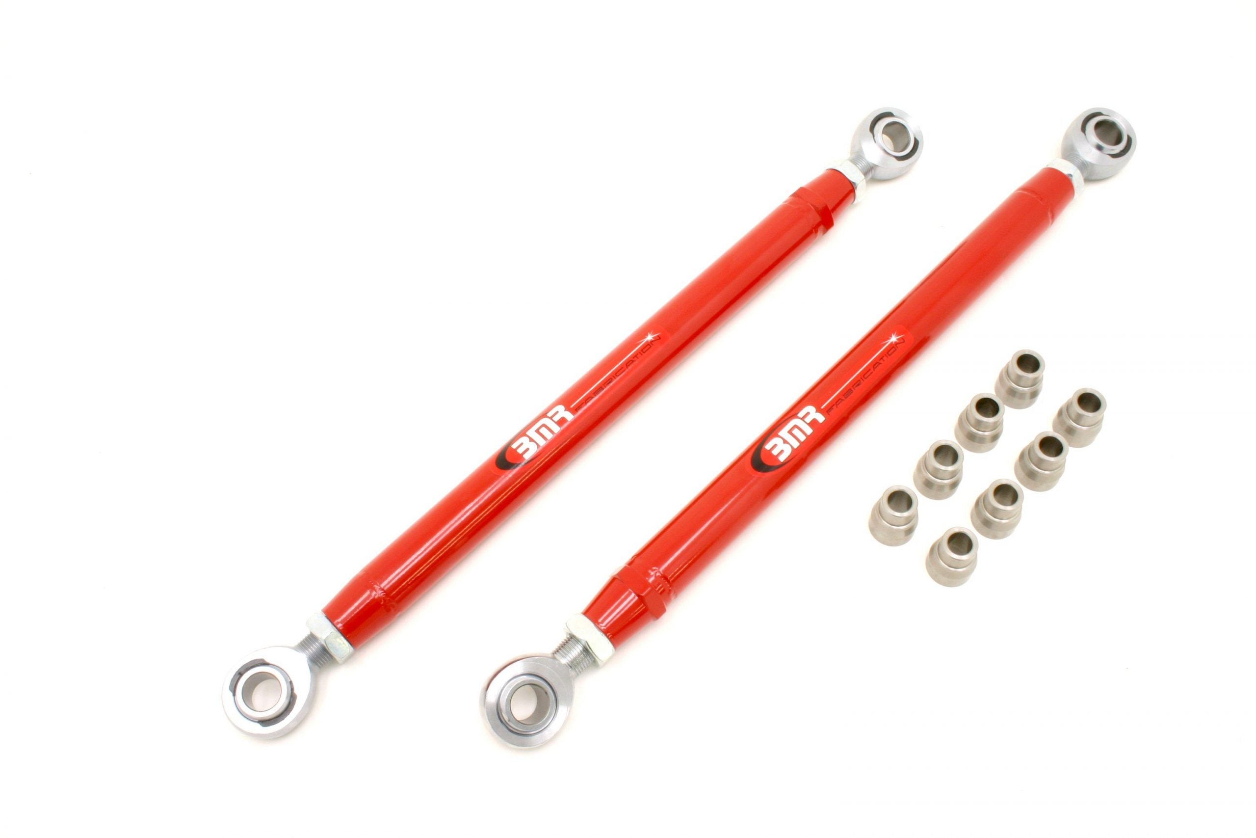 BMR LOWER CONTROL ARMS DOM DOUBLE ADJ ROD ENDS RED (05-14 MUSTANG/GT500) - eliteracefab.com