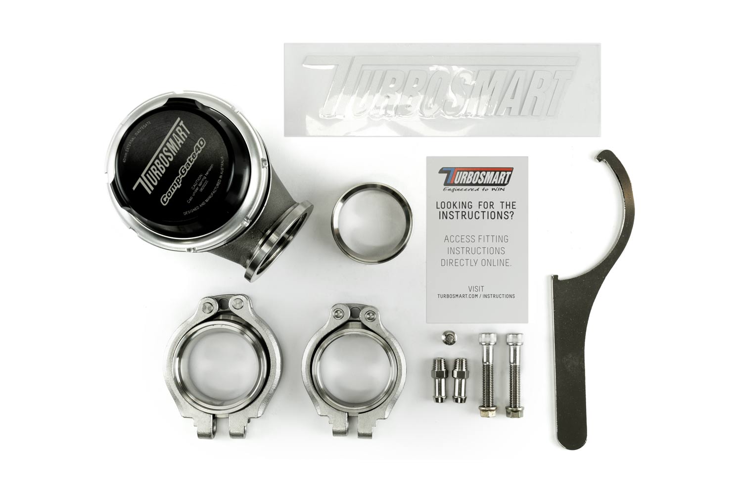 Turbosmart WG40 Compgate 40mm External Wastegate - 7 PSI BLACK Gen4 TS-0505-1006 - eliteracefab.com