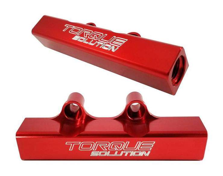 Torque Solution Top Feed Fuel Rails: 02-14 Subaru WRX / 07-18 STI - Red - eliteracefab.com