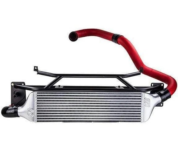 TURBOXS FRONT MOUNT INTERCOOLER KIT; WRINKLE RED POWDER COAT PIPES SUBARU WRX; 2015-2016 - eliteracefab.com